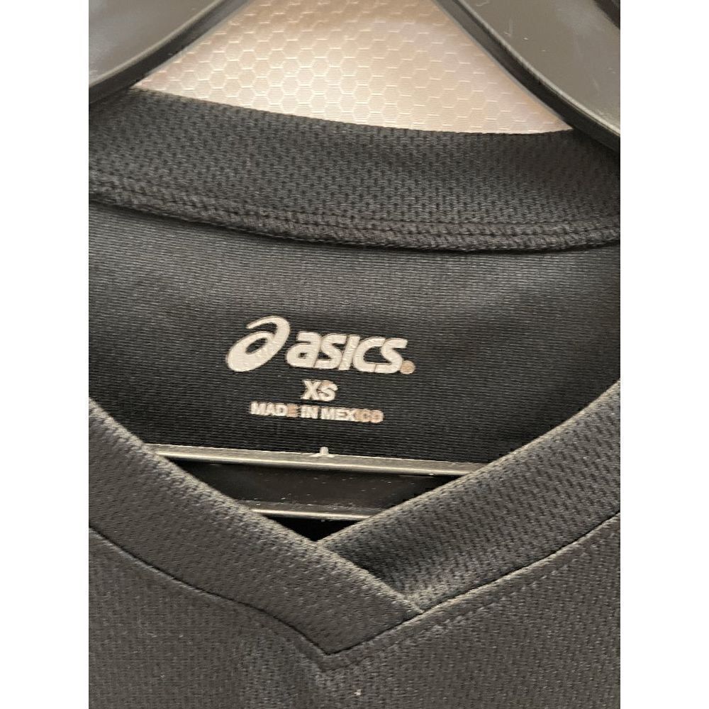 Asics Womens Pullover V-neck Long Sleeve Activewear Tshirt Black Extra Small NWT - Picture 2 of 3